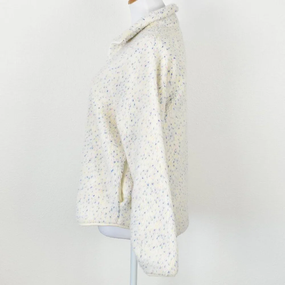 J. Crew Flecked Sherpa Fleece Zip Up Jacket NEW - S - Picture 5 of 10